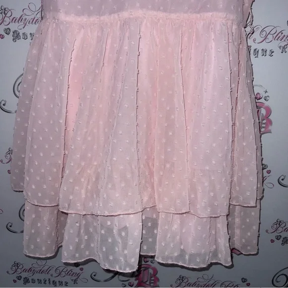 Sugar thrillz dolls kill dress regal dotted dress 3D ruffle frilly polkadot cute - Picture 5 of 12